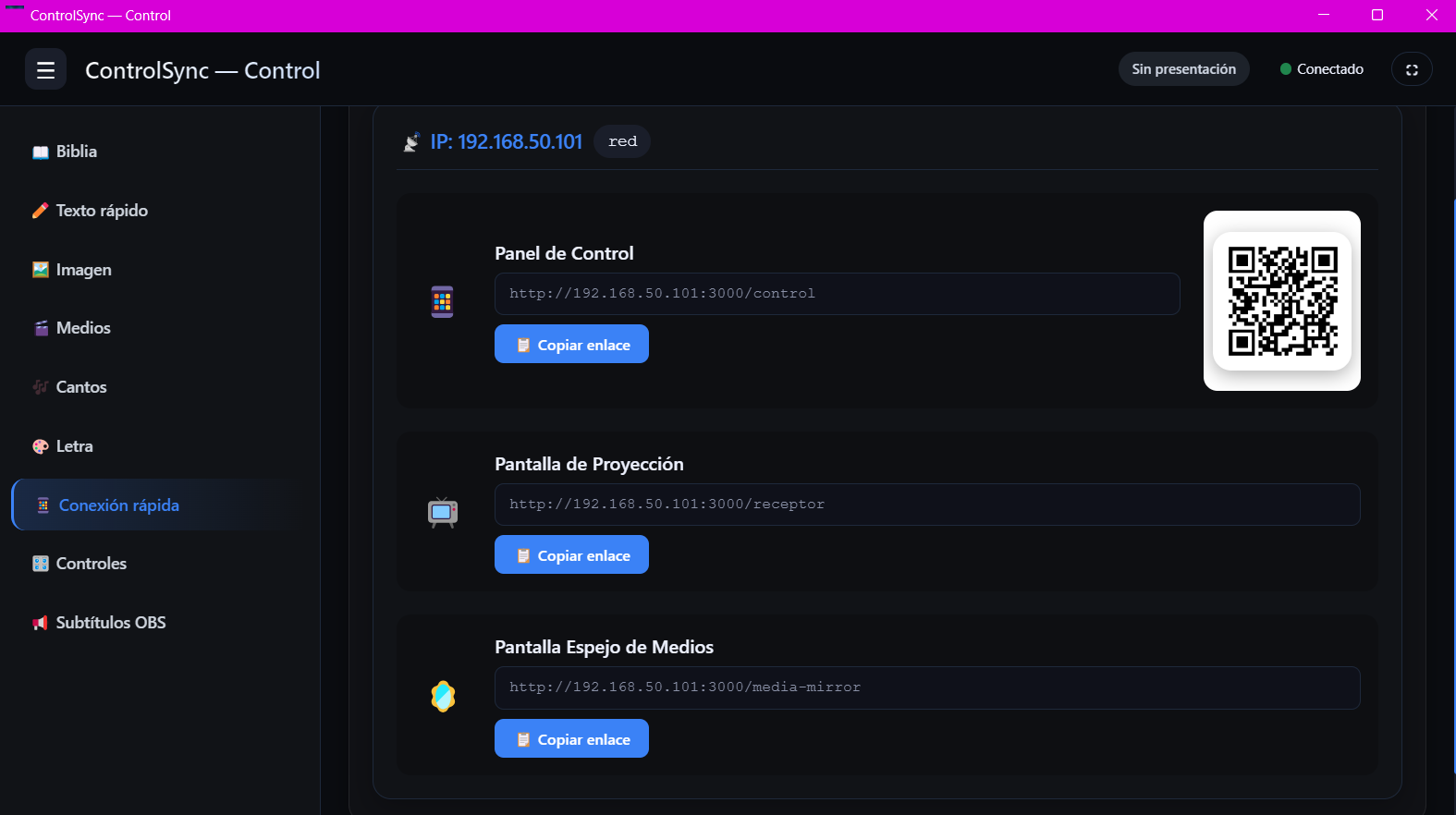 Captura de ControlSync Pro